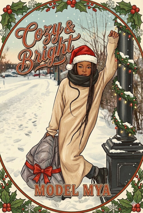 Cozy and Bright Mya Holiday Card